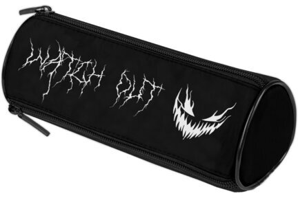 Пенал BRAUBERG, 3 отделения, нейлон, 21х7х7 см, Scary face, 272308