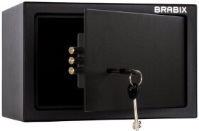 Сейф мебельный BRABIX &quot;SF-200KL&quot;, 200х310х200 мм, ключевой замок, черный, 291144, S103BR211114