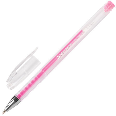 Ручки гелевые BRAUBERG "Jet", НАБОР 6 ЦВЕТОВ, ПАСТЕЛЬНЫЕ, узел 0,7 мм, линия письма 0,5 мм, 141033