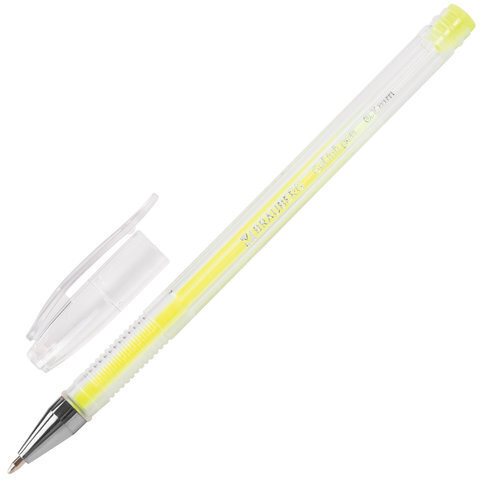 Ручки гелевые BRAUBERG "Jet", НАБОР 6 ЦВЕТОВ, ПАСТЕЛЬНЫЕ, узел 0,7 мм, линия письма 0,5 мм, 141033