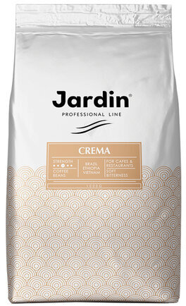 Кофе в зернах JARDIN (Жардин) "Crema", натуральный, 1000 г, вакуумная упаковка, 0846-08