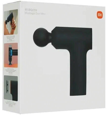 Массажный пистолет XIAOMI Massage Gun Mini, перкуссионный, 3 режима, 3 насадки, до 2500 об/мин, синий, BHR6083GL