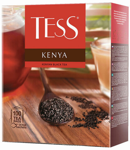 Чай TESS (Тесс) "Kenya", черный, 100 пакетиков в конвертах по 2 г, 1264-09