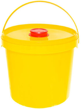 Контейнер для сбора отходов острого инструмента 5 л КОМПЛЕКТ 30 шт., желтый (класс Б), СЗПИ