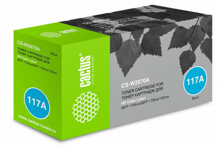 Картридж лазерный CACTUS (CS-W2070A) для HP Color Laser 150a/178nw/179fnw, черный, ресурс 700 страниц