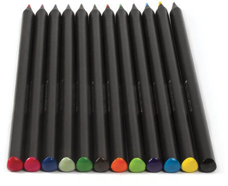 Карандаши цветные BRAUBERG "Black Jack", 12 цв., трехгранные, черное дерево, заточенные, картонная упаковка, 180834