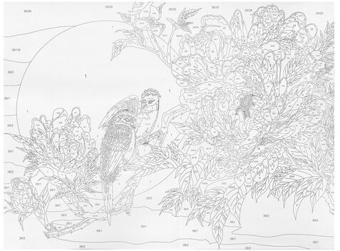 Картина по номерам А3, ОСТРОВ СОКРОВИЩ "ГОЛУБКИ", С АКРИЛОВЫМИ КРАСКАМИ, картон, кисть, 661620