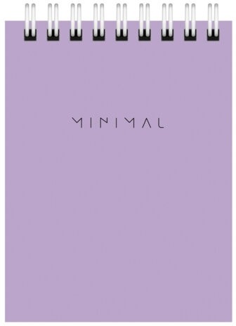 Блокнот МАЛЫЙ ФОРМАТ А7 75х105 мм, 40 л., гребень, картон, клетка, BRAUBERG "Minimal Pastel", 116431