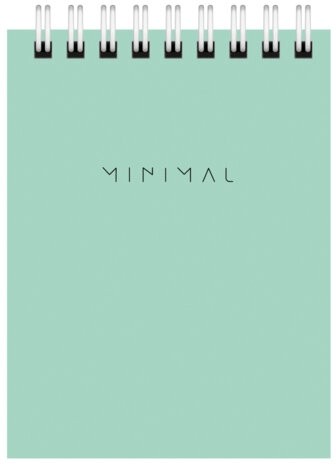 Блокнот МАЛЫЙ ФОРМАТ А7 75х105 мм, 40 л., гребень, картон, клетка, BRAUBERG "Minimal Pastel", 116431