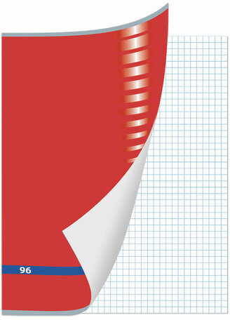 Тетрадь А4, 96 л., BRAUBERG скоба, клетка, обложка картон, "INDAY", 400520
