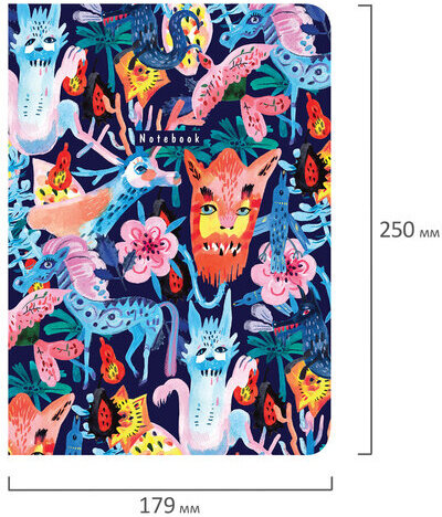 Тетради 60 л. в точку обложка SoftTouch, НАБОР 2 шт., бежевая бумага 70 г/м2, сшивка, B5 (179х250 мм), NIGHT/DAY, BRAUBERG, 403830