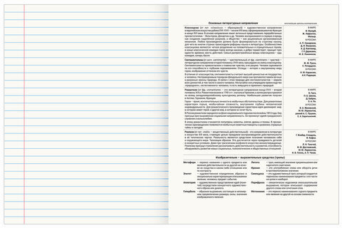 Тетрадь предметная "AVOCADO" 48 л., глянцевый лак, ЛИТЕРАТУРА, линия, подсказ, BRAUBERG, 404281