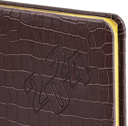 Еженедельник датированный 2024 А5 145х215 мм BRAUBERG "Comodo", под кожу, коричневый, 115019