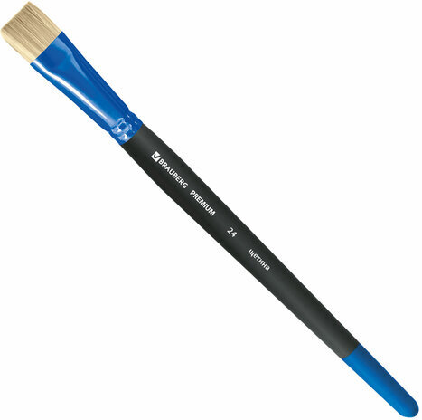 Кисть щетина, плоская № 24, BRAUBERG PREMIUM, 200999