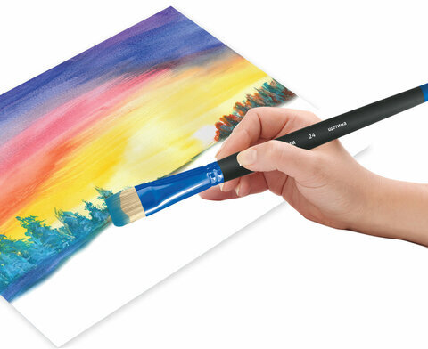 Кисть щетина, плоская № 24, BRAUBERG PREMIUM, 200999