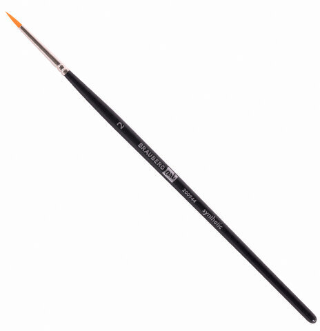 Кисти художественные BRAUBERG ART CLASSIC, набор 3 штуки, синтетика (круглая № 2, плоские № 8, 12), 200944