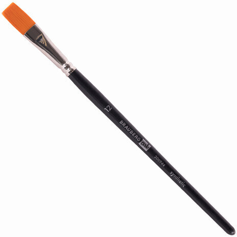 Кисти художественные BRAUBERG ART CLASSIC, набор 3 штуки, синтетика (круглая № 2, плоские № 8, 12), 200944