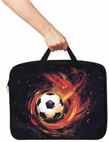 Папка на молнии с ручками BRAUBERG А4, 1 отделение, полиэстер, 80 мм, "Fireball", 270962