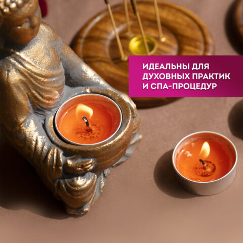 Свечи чайные Long Life, до 5 часов горения, вес 12 г, КОМПЛЕКТ 50 шт., в гильзе, LAIMA, 609200