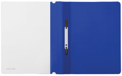 Скоросшиватель пластиковый BRAUBERG, А4, 130/180 мкм, синий, 220385