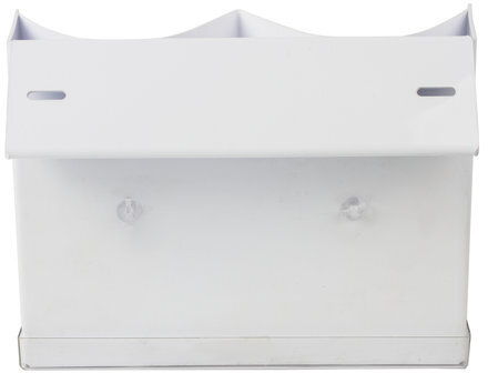 Желоб навесной/настольный для ручек и карандашей BRAUBERG, 2 отделения, 19х25 см, белый, 504261