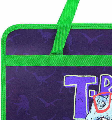 Папка на молнии с ручками BRAUBERG А4, 1 отделение, пластик, 80 мм, "KING REX", 271466