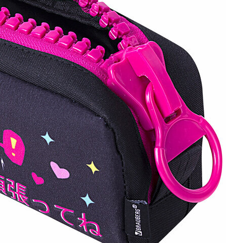 Пенал BRAUBERG с объемной "тракторной" молнией, 1 отделение, ткань, 22х8х6,5 см, "Anime girl", 271566