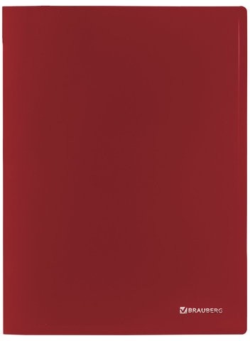 Папка с металлическим скоросшивателем BRAUBERG стандарт, красная, до 100 листов, 0,6 мм, 221632