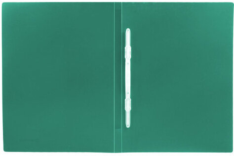 Папка с пластиковым скоросшивателем BRAUBERG "Office", зеленая, до 100 листов, 0,5 мм, 222642