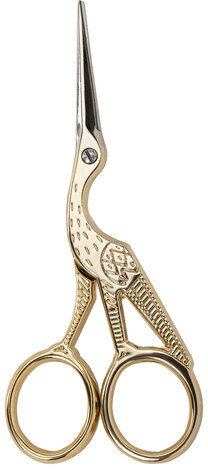 Ножницы для вышивания и рукоделия 120 мм, ЦАПЕЛЬКИ, золотистые, ОСТРОВ СОКРОВИЩ, 665601