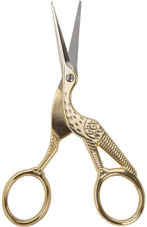 Ножницы для вышивания и рукоделия 120 мм, ЦАПЕЛЬКИ, золотистые, ОСТРОВ СОКРОВИЩ, 665601