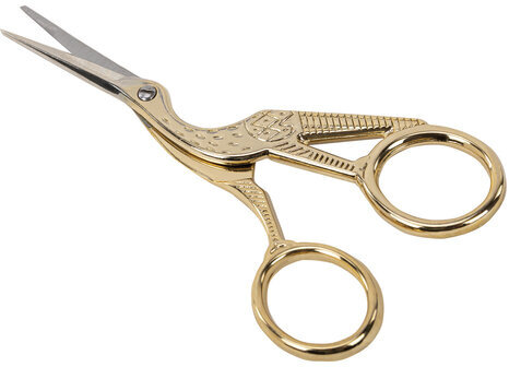 Ножницы для вышивания и рукоделия 120 мм, ЦАПЕЛЬКИ, золотистые, ОСТРОВ СОКРОВИЩ, 665601