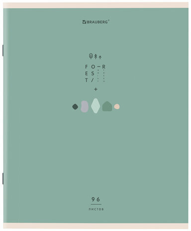 Тетрадь А5 96 л. BRAUBERG скоба, линия, обложка картон, "Natural" (микс в спайке), 404440