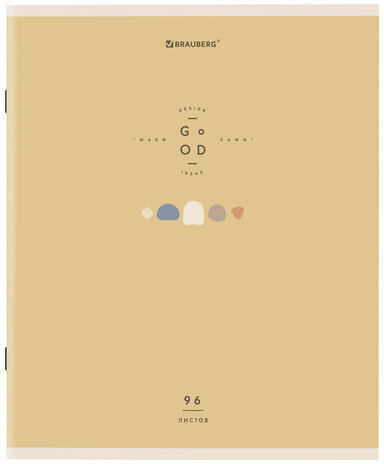 Тетрадь А5 96 л. BRAUBERG скоба, линия, обложка картон, "Natural" (микс в спайке), 404440