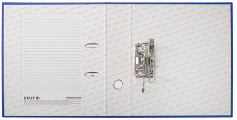 Папка-регистратор STAFF "Manager" с покрытием из ПВХ, 70 мм, без уголка, синяя, 225207