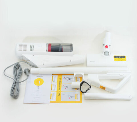 Пылесос вертикальный DEERMA DX888, 3 в 1, потребляемая мощность 600 Вт, контейнер 0,45 л, белый