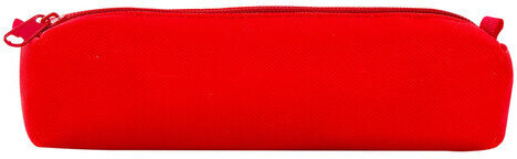 Пенал-тубус ПИФАГОР на молнии, текстиль, красный, 20х5 см, 104387