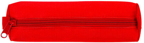 Пенал-тубус ПИФАГОР на молнии, текстиль, красный, 20х5 см, 104387
