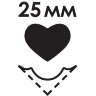 Дырокол фигурный угловой "Сердце", диаметр вырезной фигуры 25 мм, ОСТРОВ СОКРОВИЩ, 227175