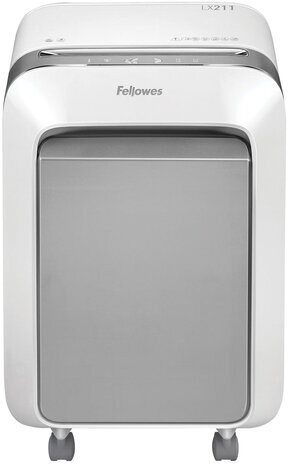 Уничтожитель (шредер) FELLOWES LX211, 5 уровень секретности, 2x12 мм, 15 листов, 23 л, белый, FS-50503
