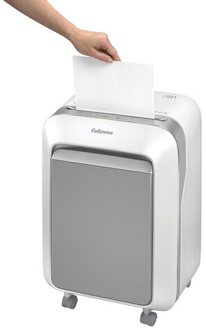 Уничтожитель (шредер) FELLOWES LX211, 5 уровень секретности, 2x12 мм, 15 листов, 23 л, белый, FS-50503