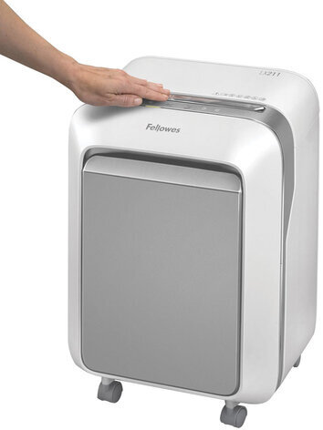 Уничтожитель (шредер) FELLOWES LX211, 5 уровень секретности, 2x12 мм, 15 листов, 23 л, белый, FS-50503