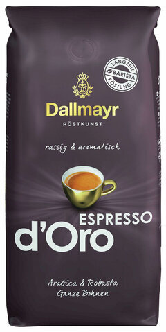 Кофе в зернах DALLMAYR "Espresso d`Oro" ГЕРМАНИЯ, 1000 г, вакуумная упаковка, AA03
