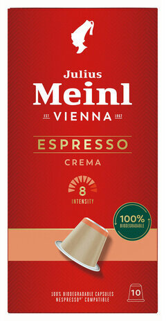 Кофе в капсулах JULIUS MEINL "Espresso Crema" для кофемашин Nespresso, 10 порций, 94029