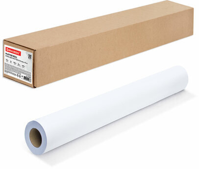 Рулон для плоттера, 610 мм х 45 м х втулка 50,8 мм, 90 г/м2, белизна CIE 146%, BRAUBERG, 110451