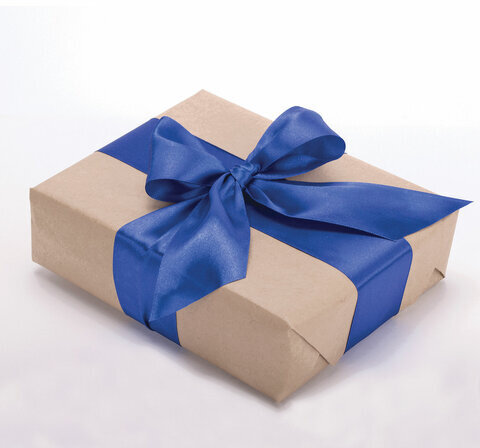 Лента атласная ширина 38 мм, длина 23 м, синяя, BRAUBERG, 591510