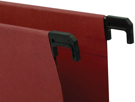 Подвесные папки А4/Foolscap (406х245 мм), до 80 листов, КОМПЛЕКТ 10 шт., красные, картон, BRAUBERG (Италия), 231796