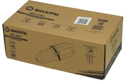 Вибрационный насос ВИХРЬ ВН-25Н, 280 Вт, диаметр насоса 100 мм, глубина погружения 3 м, 18 л/мин, 68/8/11