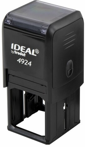 Оснастка для печатей, оттиск D=40 мм и штампов 40х40 мм, синий, TRODAT 4924, корпус черный, крышка, подушка, 52899