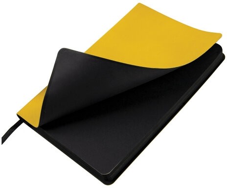 Ежедневник недатированный А5 138х213 мм BRAUBERG "Metropolis Mix", под кожу, 136 л., желтый, 113292